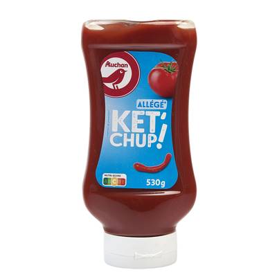 Auchan Ketchup allégé en Flacon Souple Squeeze Top Down, 530g