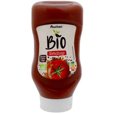Auchan BIO Ketchup Bio en Flacon Souple Squeeze Top Down, 560g