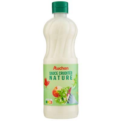 Auchan Sauce crudités nature en flacon souple, 50cl