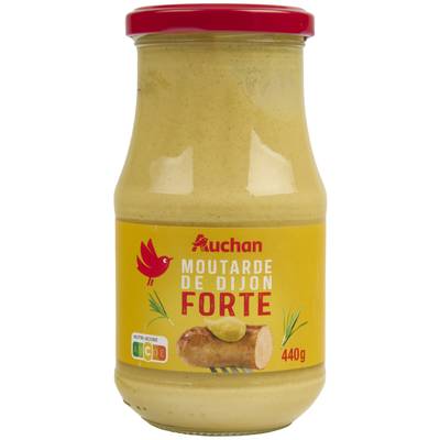 Auchan Moutarde de Dijon forte en bocal, 440g