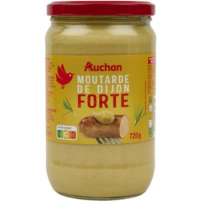Auchan Moutarde de Dijon forte en bocal, 720g