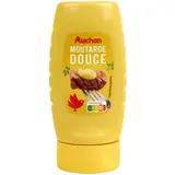 Auchan Moutarde douce en flacon souple squeeze Top Down, 255g