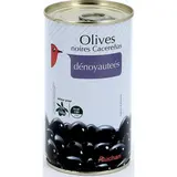 Auchan Olives noires Cacereñas dénoyautées en conserve, 150g