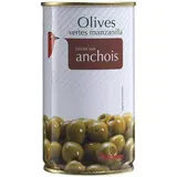 Auchan Olives vertes Manzanilla farcies aux anchois en conserve, 150g