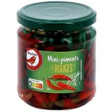 Auchan Mini piments rouges au vinaigre en bocal, 130g