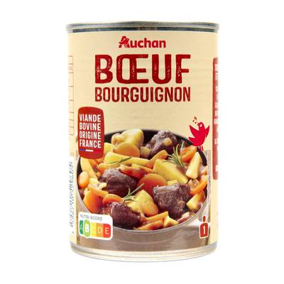 Auchan Boeuf Bourguignon en conserve individuelle, 400g