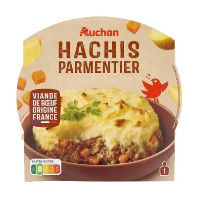 Auchan Hachis Parmentier en barquette individuelle micro-ondable, 300g