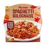 Auchan Spaghetti à la Bolognaise en barquette individuelle micro-ondable, 280g
