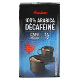 Auchan Café moulu décaféiné 100% Arabica, 250g