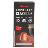 Auchan Capsules de café Espresso classico, 10 capsules