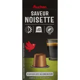 Auchan Capsules de café saveur noisette, 10 capsules