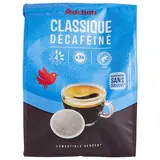 Auchan Dosettes de café classico décaféiné compatibles Senseo, 36 dosettes