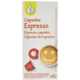 Pouce Capsules de café Espresso, 10 capsules