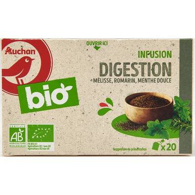 Auchan BIO Infusion digestion Bio, 20 sachets