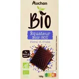 Auchan BIO Tablette de chocolat noir 80% cacao Équateur Bio, 100g