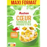 Auchan Céréales coeur chocolat noisettes, 650g