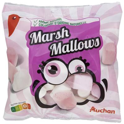 Auchan Marshmallows guimauves à l'arôme naturel de vanille, 300g