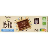 Auchan BIO Biscuits petit beurre avec tablette de chocolat au lait bio, 150g