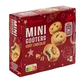 Auchan Mini goûters biscuits fourrés au chocolat sachets fraîcheur, 6 étuis - 168g