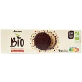 Auchan BIO Biscuits nappés de chocolat noir bio, 16 biscuits - 200g