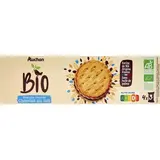 Auchan BIO Biscuits fourrés au chocolat au lait bio, 3 étuis - 185g