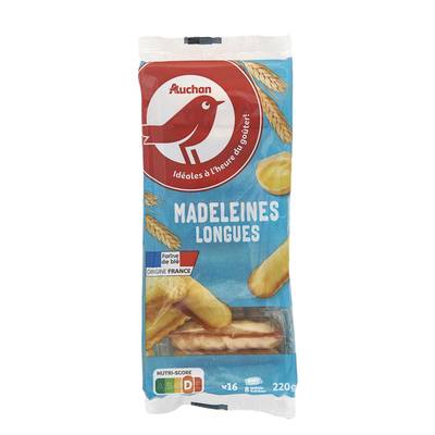 Auchan Madeleines longues aux oeufs frais, 220g