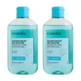 COSMIA Shampooing et douche 2en1 sel marin, Lot de 2x250ml