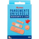 Auchan Pansements multi usages 4 tailles, 50 pansements