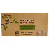 Auchan Better Life Boîte de mouchoirs 3 épaisseurs, 120 mouchoirs