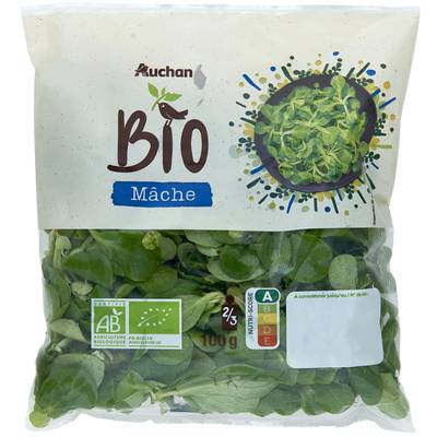 Auchan BIO Bouquets de Mâche Bio, 100g