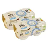 Auchan BIO Yaourt à la grecque nature bio, Lot de 2 - 4x125g