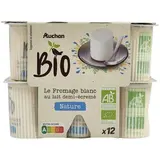 Auchan BIO Fromage frais nature Bio, 12x60g