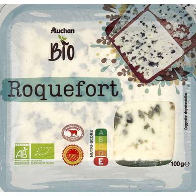 Auchan BIO Roquefort AOP bio, 100g