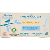 Auchan Better Life Tampons sans applicateur normal, 16 tampons