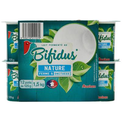 Auchan Yaourt au bifidus nature, 12x125g