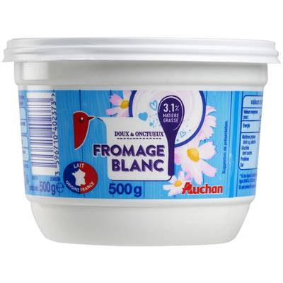 Auchan Fromage blanc 3.1%mg, 500g
