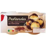 Auchan Profiteroles fourrées nappées de sauce au chocolat, 4x90g