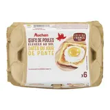 Auchan Oeufs de poules élevées au sol, 6 oeufs