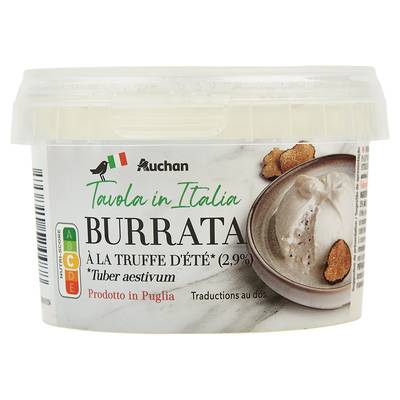 Auchan Tavola In Italia Burrata à la truffe d'été, 100g