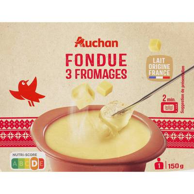 Auchan Fondue 3 fromages, 150g