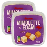 Auchan Dès de mimolette et d'edam, Lot de 2x150g
