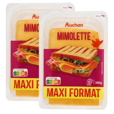 Auchan Mimolette en tranche, Lot de 2x340g