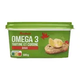 Auchan Margarine doux oméga 3 pour tartine et cuisson, 500g