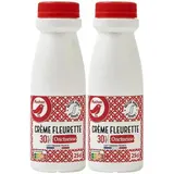 Auchan Crème fraîche fleurette entière onctueuse 30%mg, Lot de 2x25cl