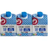 Auchan Crème légère semi-épaisse 18%mg UHT, 3x20cl