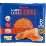 Auchan Saumon d'Écosse Fumé au Bois de Hêtre, 6 tranches - 195g