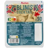 Auchan Blinis Cocktail Fins et Moelleux, 30 blinis - 135g