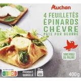 Auchan Feuilleté au chèvre épinard, 400g