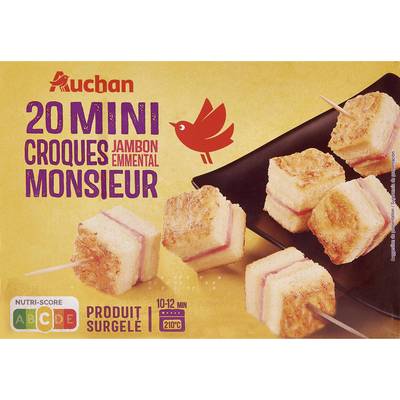 Auchan Mini croque monsieur jambon emmental, 240g