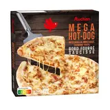 Auchan Pizza méga hot-dog bord fourré saucisse, 500g